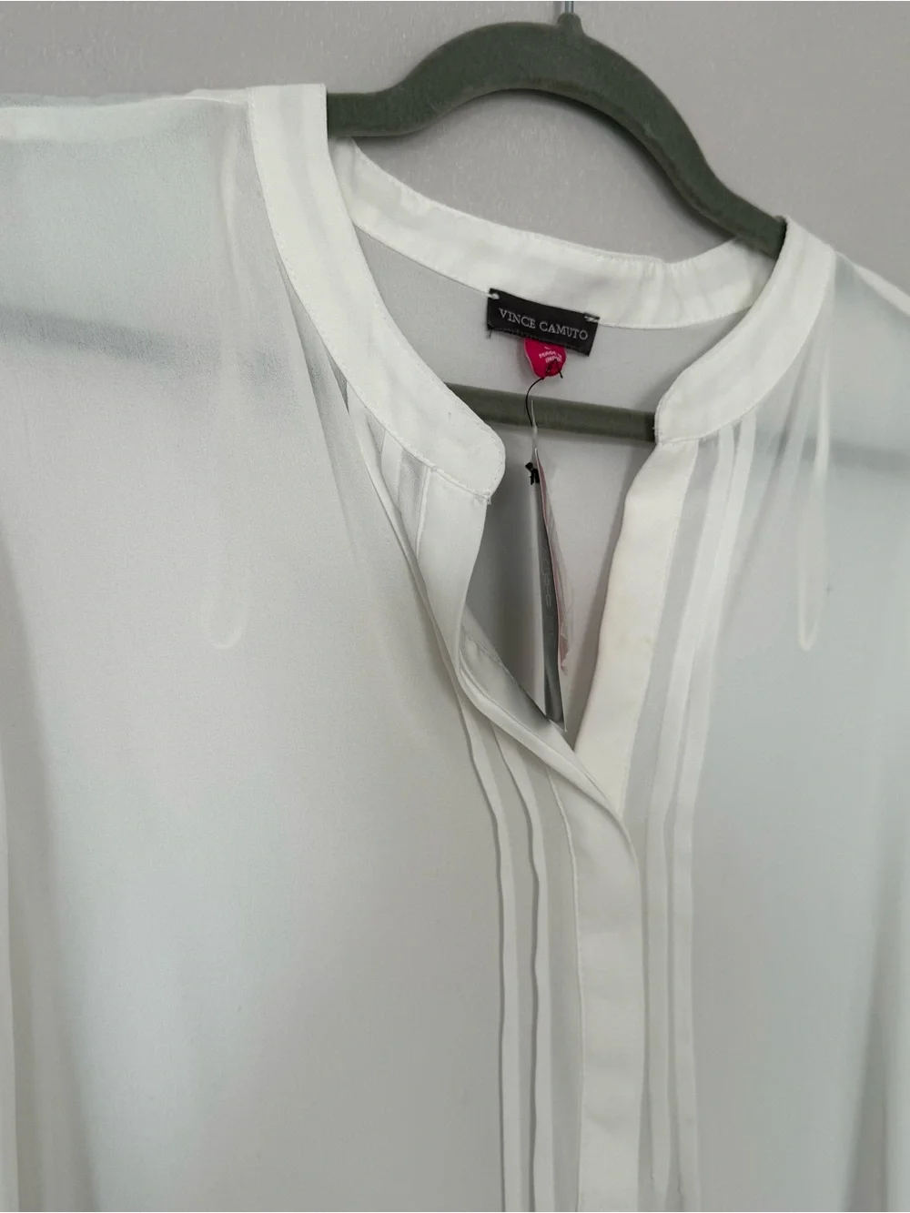Vince Camuto sheer white